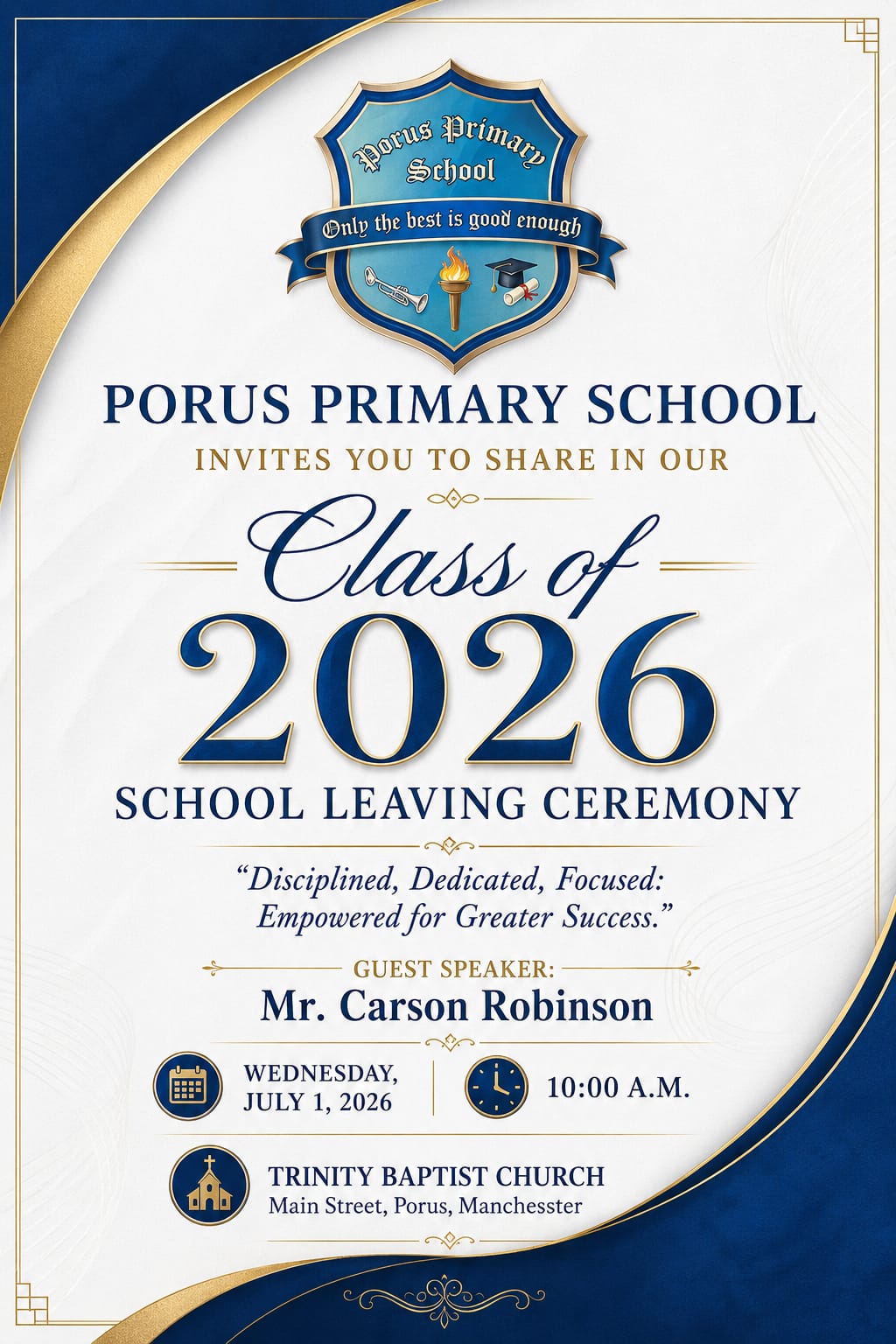 Porus Primary School Class of 2026 School Leaving Ceremony