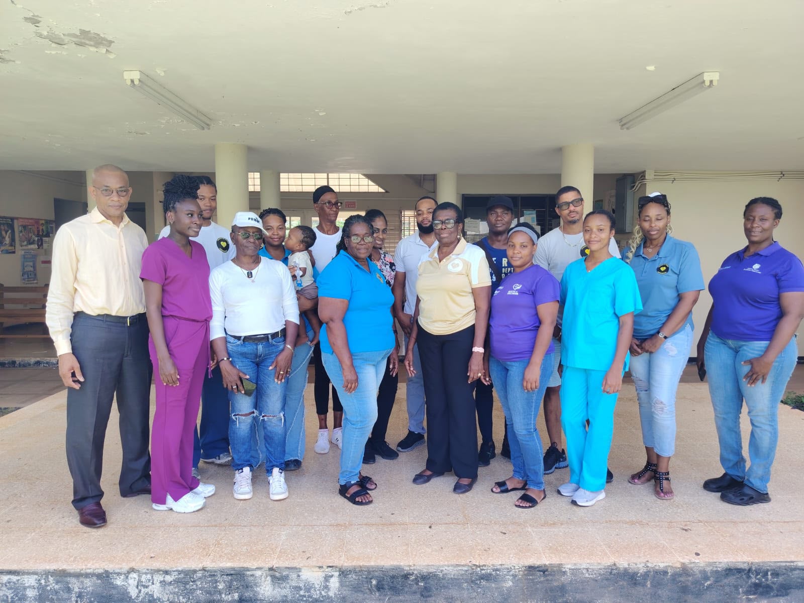 Friends of Porus team with health workers at the Porus Health Clinic
