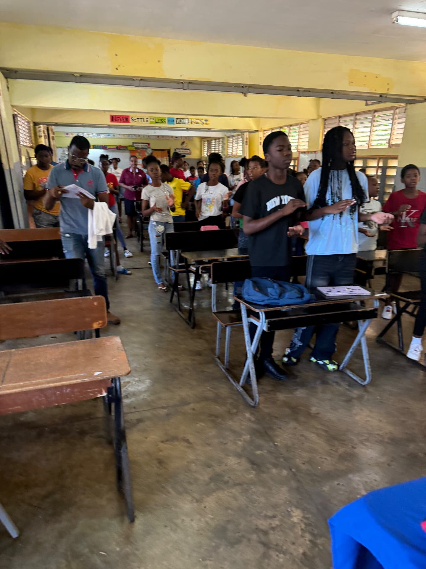 Books and reading materials donated to the Porus school library