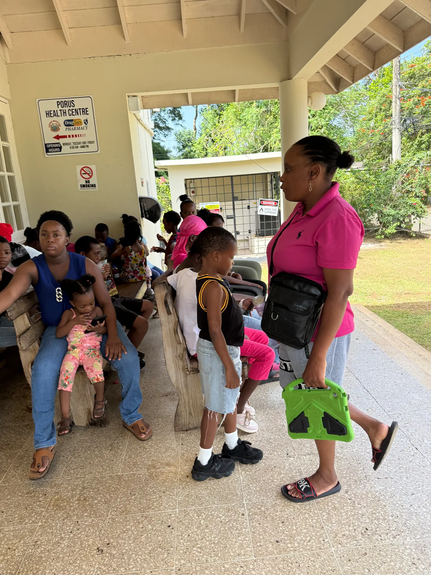 Health fair attendees registering for back-to-school medicals in Porus